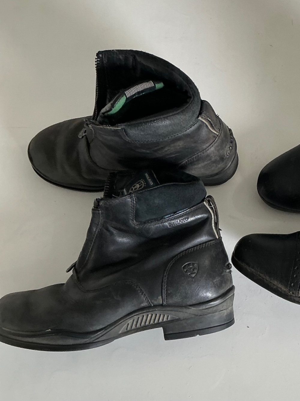 Ariat horseback riding boots one set waterproof Size 3 and LS h/br size 5c